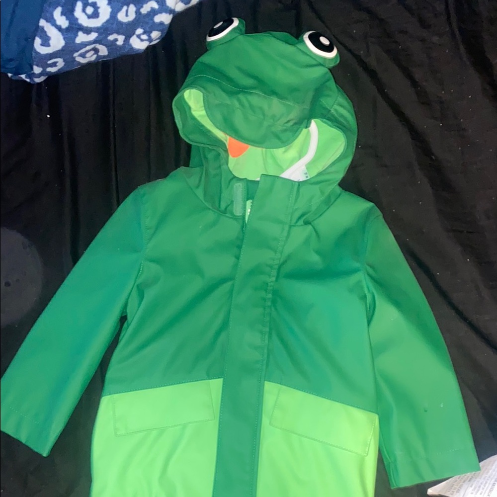 Green Frog Raincoat for Kids